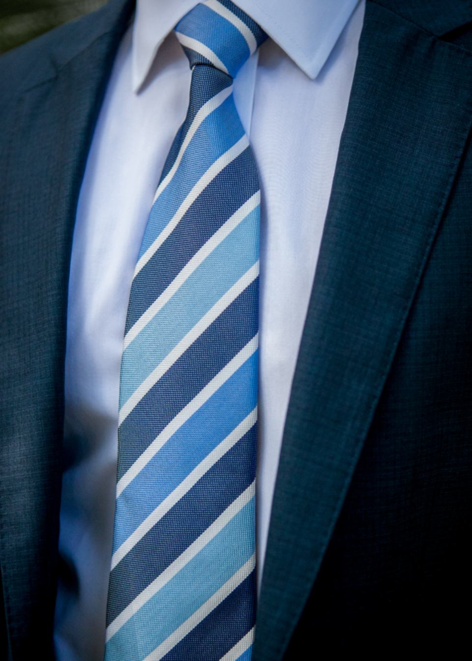 Striped silk tie